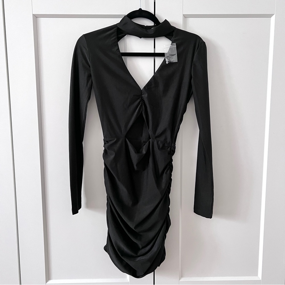 Tiger Mist Choker Style Ruched Bodycon Dress